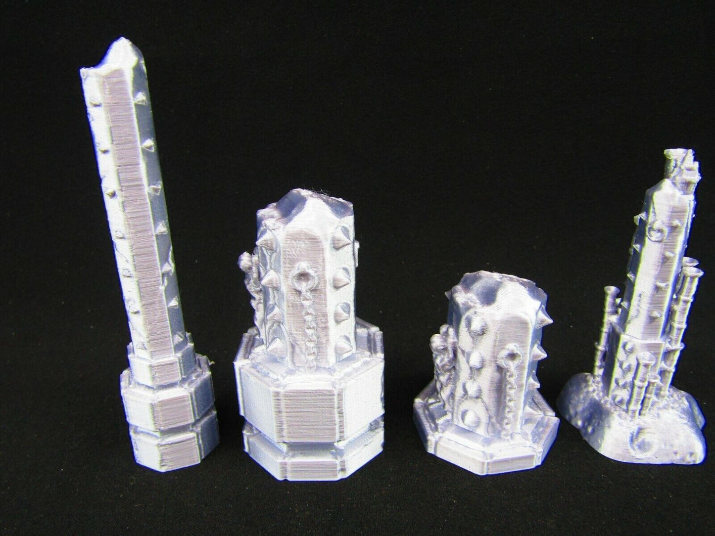 Torture Victims & Spiked Columns Set Scatter Terrain Scenery 3D Printed Mini