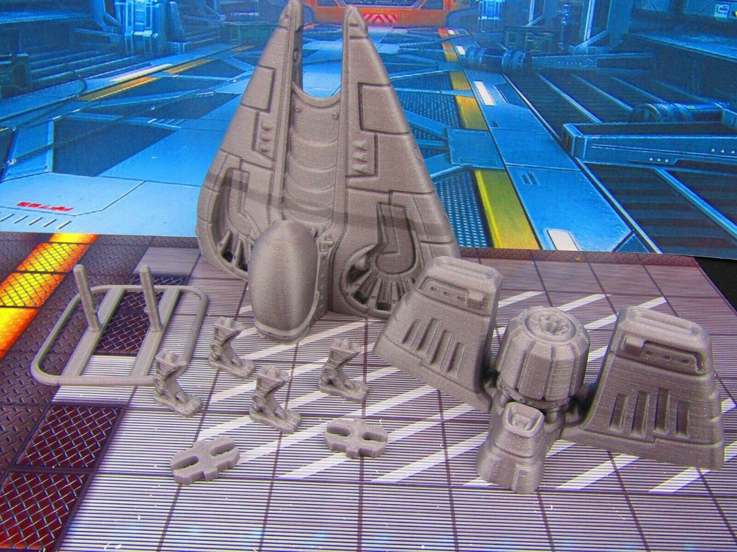 Space Ship Star Fighter A Scenery Scatter Terrain 3D Printed Model 28/32mm Scale
