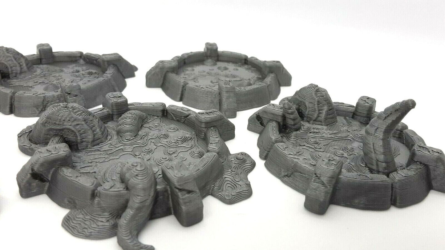 7 Piece Experimental Test Growth Pools Scatter Terrain Scenery Dungeons Dragons