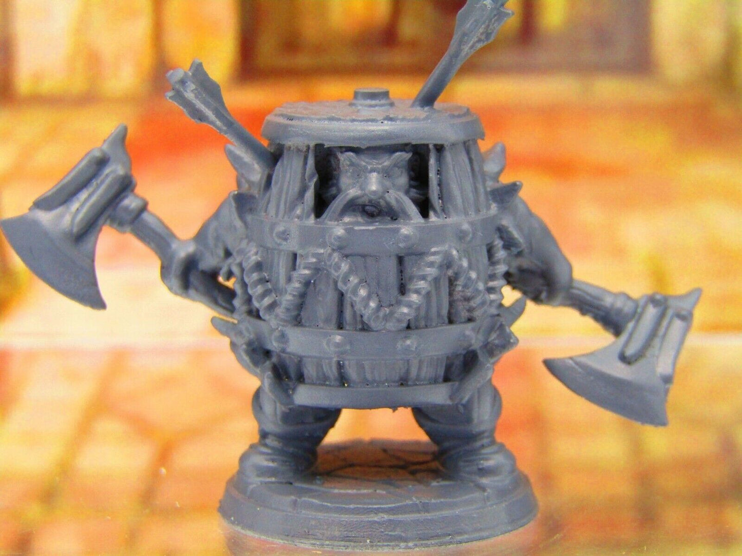 Klaus the Barrel Tank Dwarf Warrior Mini Miniature 3D Printed Model 28/32mm