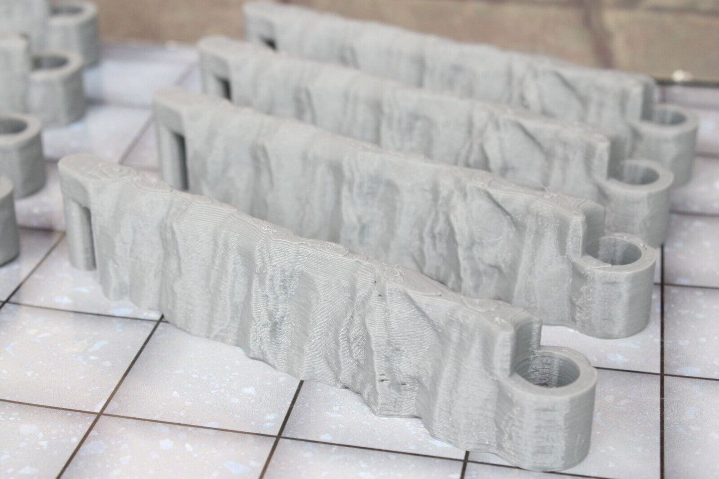 8pc DungeonSticks Dry Cavern Straight Walls Map Building Tile Set Scenery D&D
