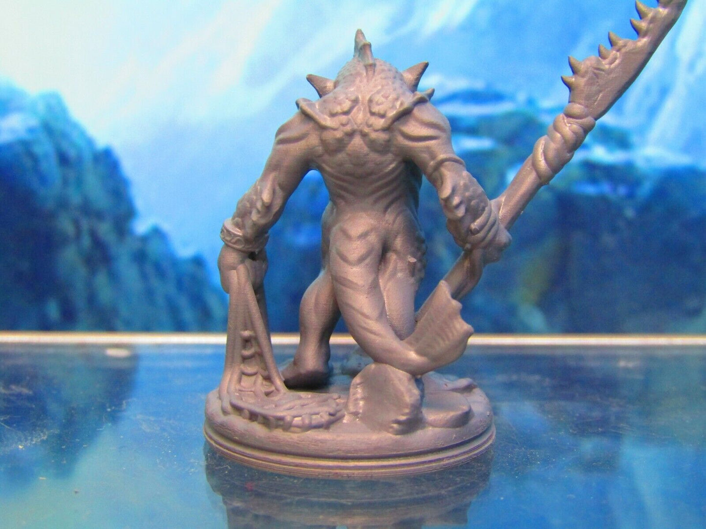 Sea Devil Warrior Soldier w/ Spear/Net Mini Miniature Figure 3D Printed Model
