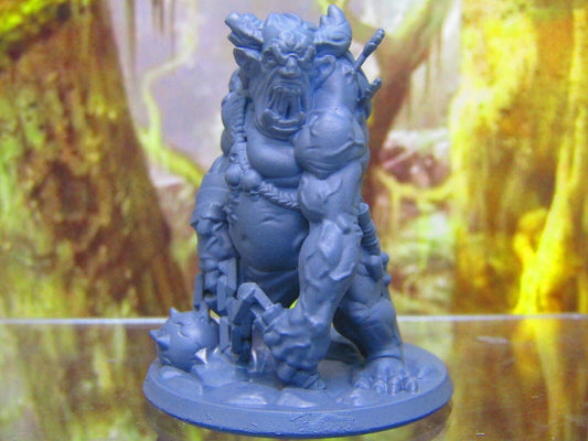 Roaring Horned Troll Mini Miniature Figure 3D Printed Model 28/32mm Scale