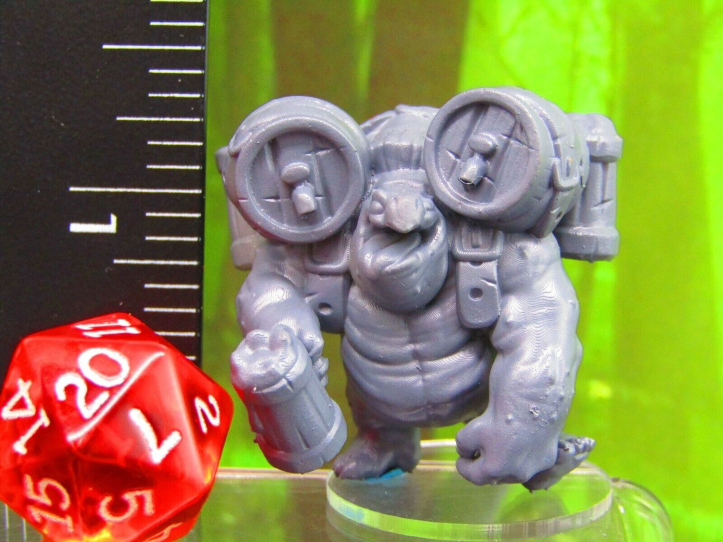 Tortle Barkeeper Turtle Man Drink Dispenser Mini Miniature Figure 3D Printed
