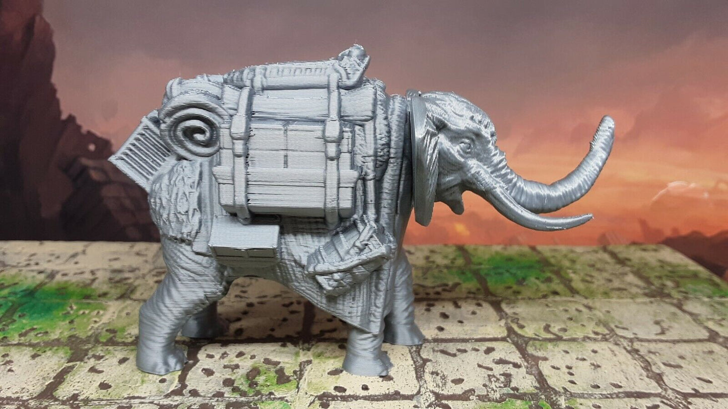 Pack Travelling Merchant Elephant Mini Miniature Figure 28-32mm Tabletop Gaming