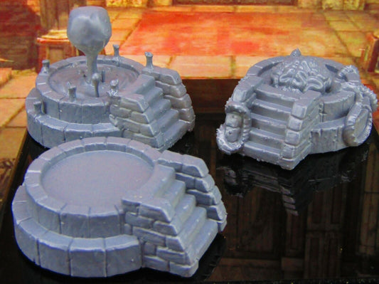 3pc Mind Horror Brain / Growth Pools Scatter Terrain Scenery Mini Miniature