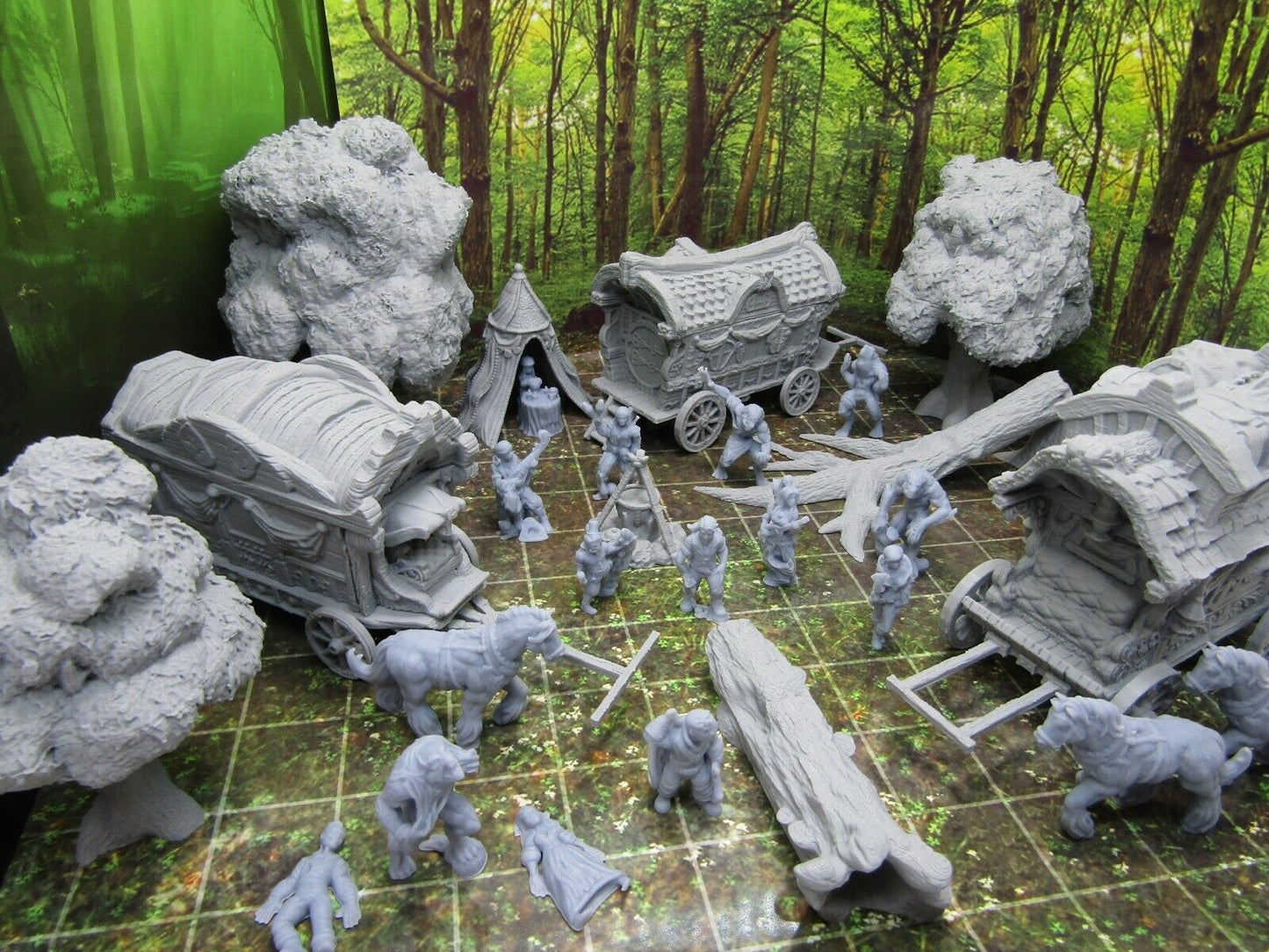 36 Piece Crimson Troupe Werewolf Set Encounter Scenery Terrain Mini Miniatures