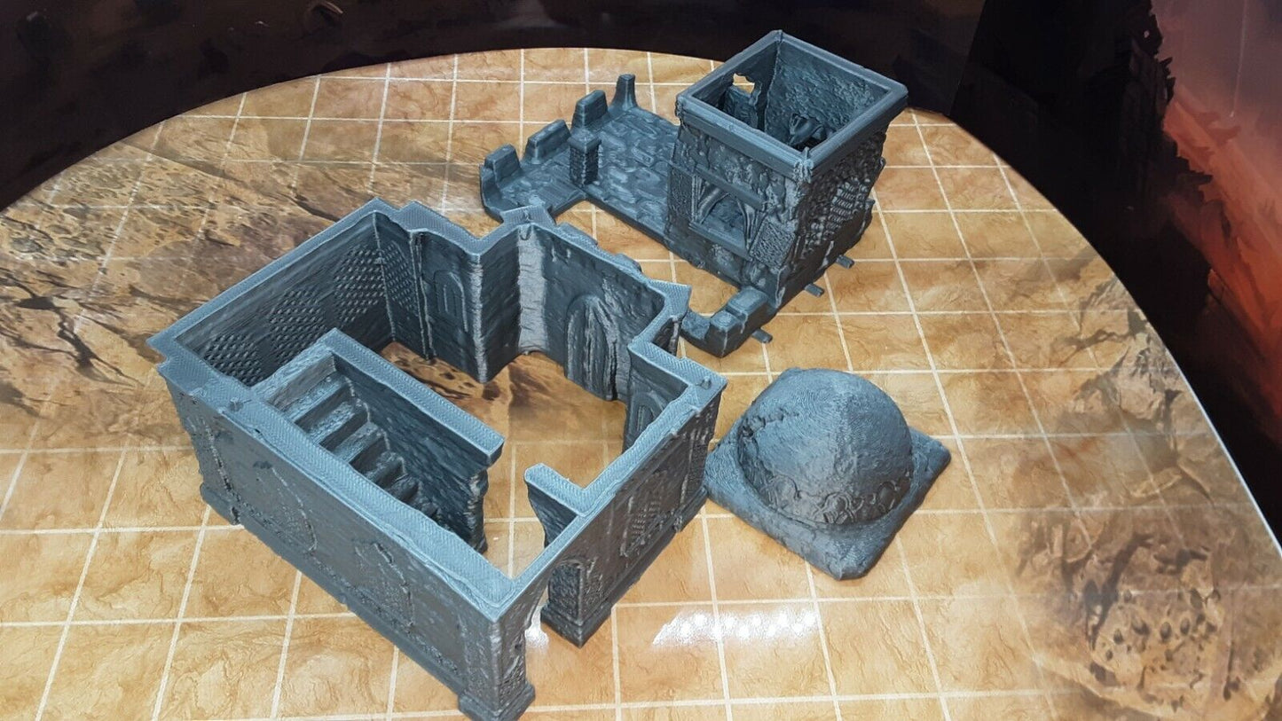 2 Floor Domed Roof Desert House Removable Floors Scatter Terrain Scenery