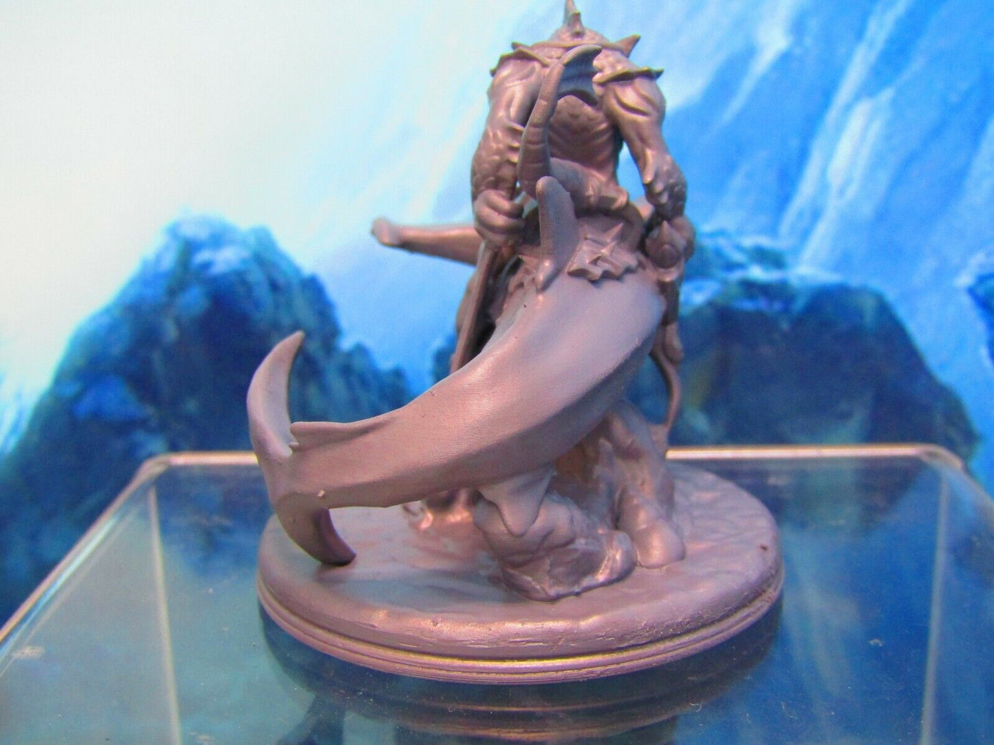 Sea Devil Rider On Hammerhead Shark Mount Mini Miniature Figure 3D Printed Model