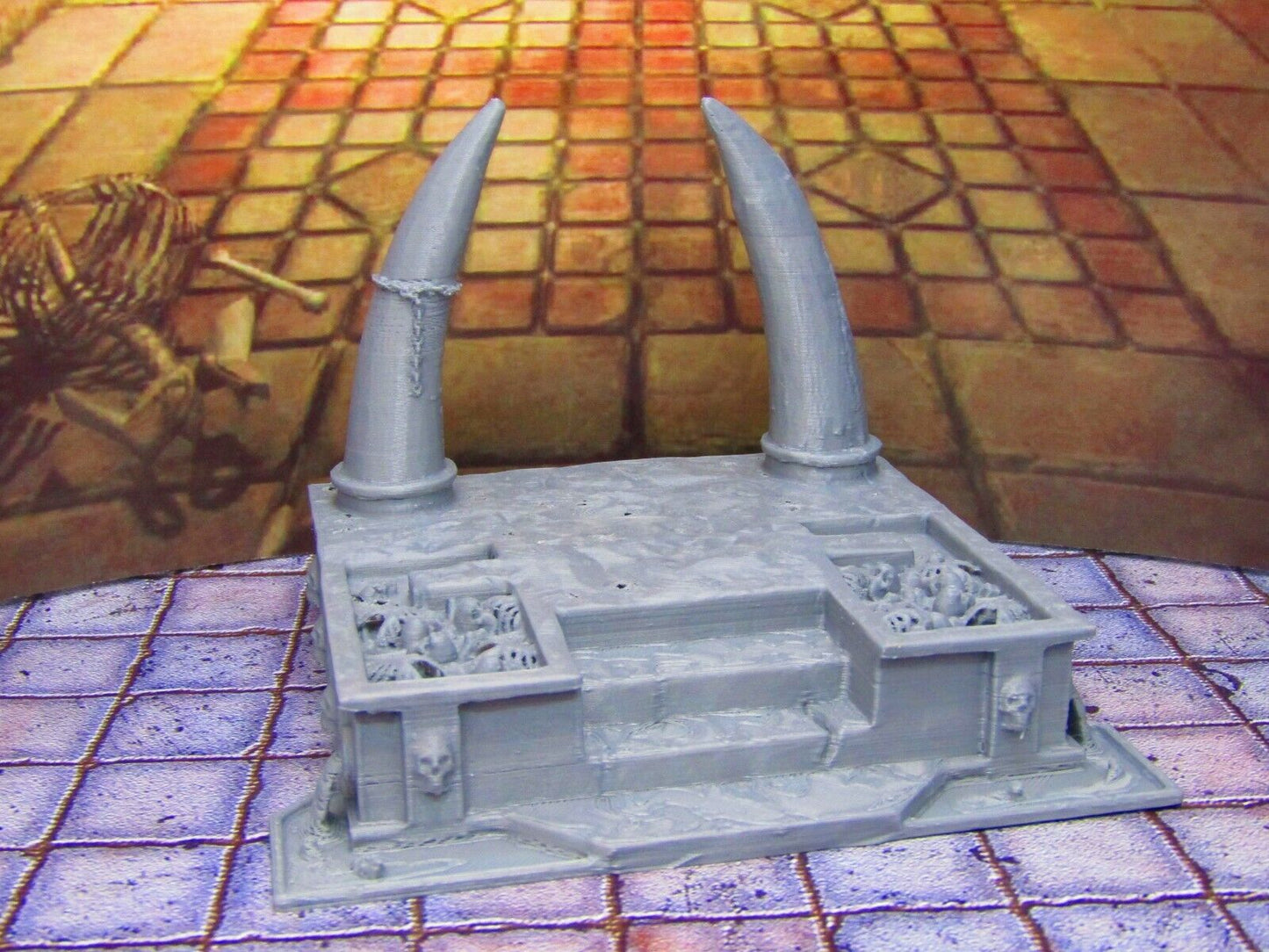 Cultists Sacrificial Torture Altar Stage w/ Bone & Blood Scenery Scatter Terrain