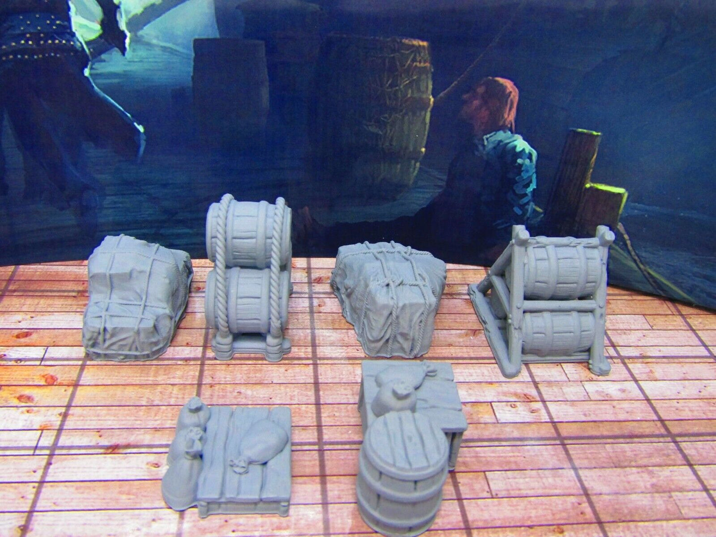 6p Ship Boat Shipping Cargo Stock Goods Pirate Loot Scenery Scatter Terrain Prop