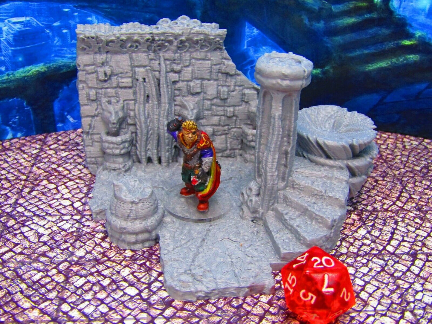 Atlantis Deep Sea Roman Style Bathhouse Scenery Scatter Terrain Props 3D Printed
