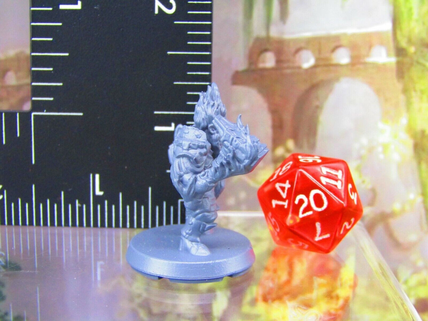 Male Azer Elemental Mini Miniatures 3D Printed Resin Model Figure 28/32mm Scale