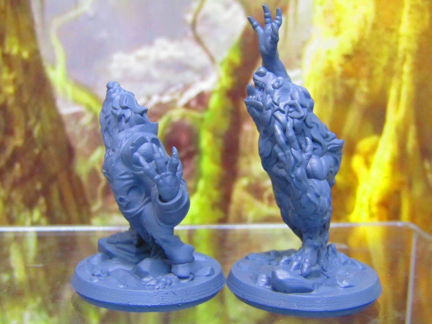 Wolfman Werewolf Pair Mini Miniature Figure 3D Printed Model 28/32mm Scale
