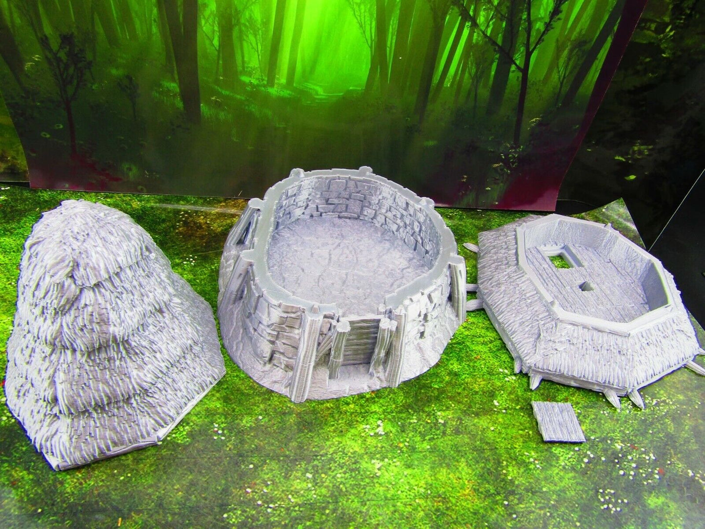 2 Floor Modular Celtic Farm House Scatter Terrain Scenery Mini Miniature Model