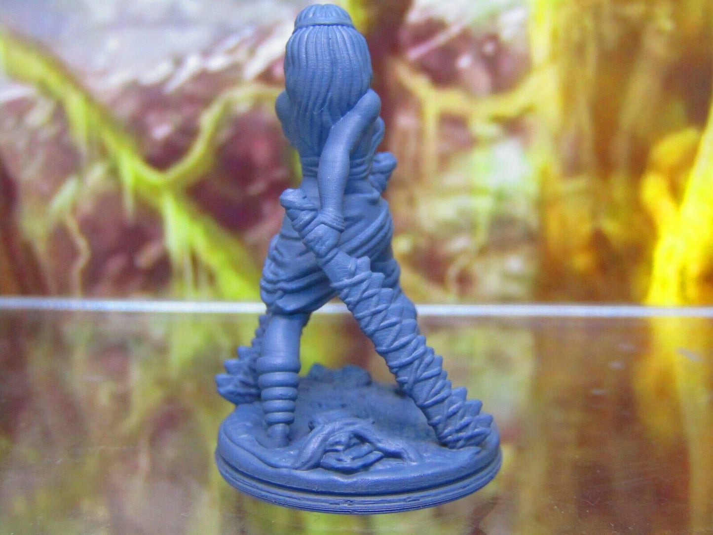 Tribal Jungle Warrior Wildcat Warrioress Mini Miniature Figure 3D Printed Model
