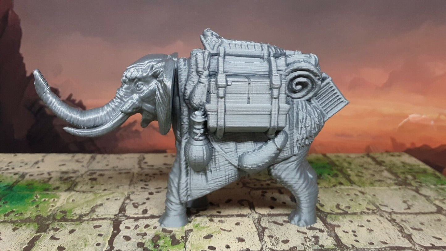 Pack Travelling Merchant Elephant Mini Miniature Figure 28-32mm Tabletop Gaming