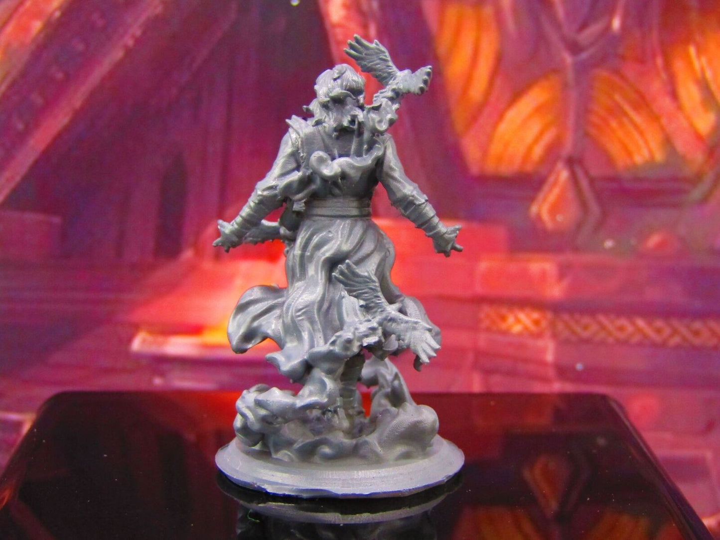Ravens Mage Crow Master Wizard Sorcerer Mini Miniature Model Character Figure