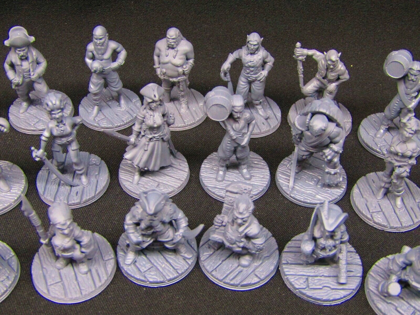 27pc Pirate Set Mini Miniature Figure 3D Printed Model 28/32mm Scale Fantasy RPG