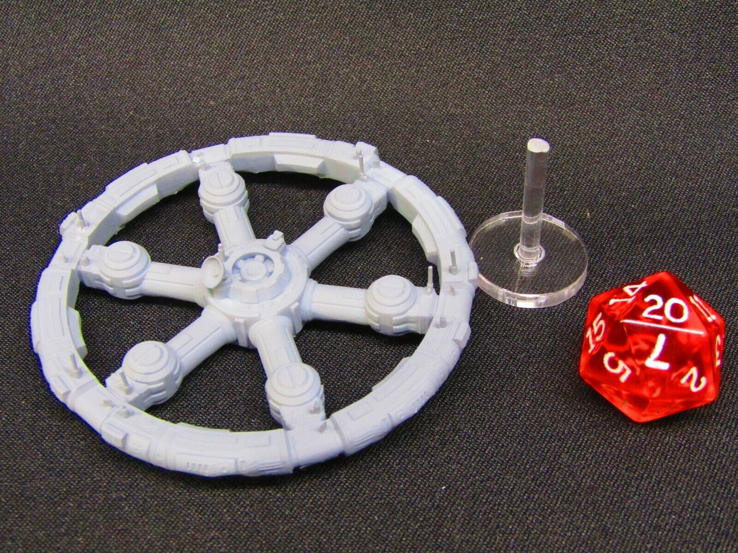 Circular Ringed Satellite Relay Station Port City Space Base Starfinder Fleet