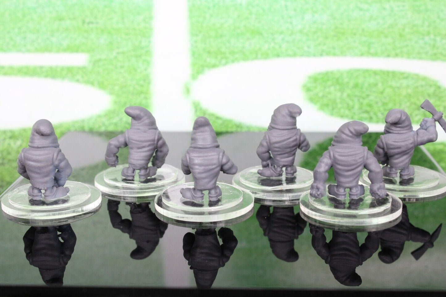 6pc Linemen Dwarves Mini Miniature Player Tabletop Blood Fantasy Football Bowl