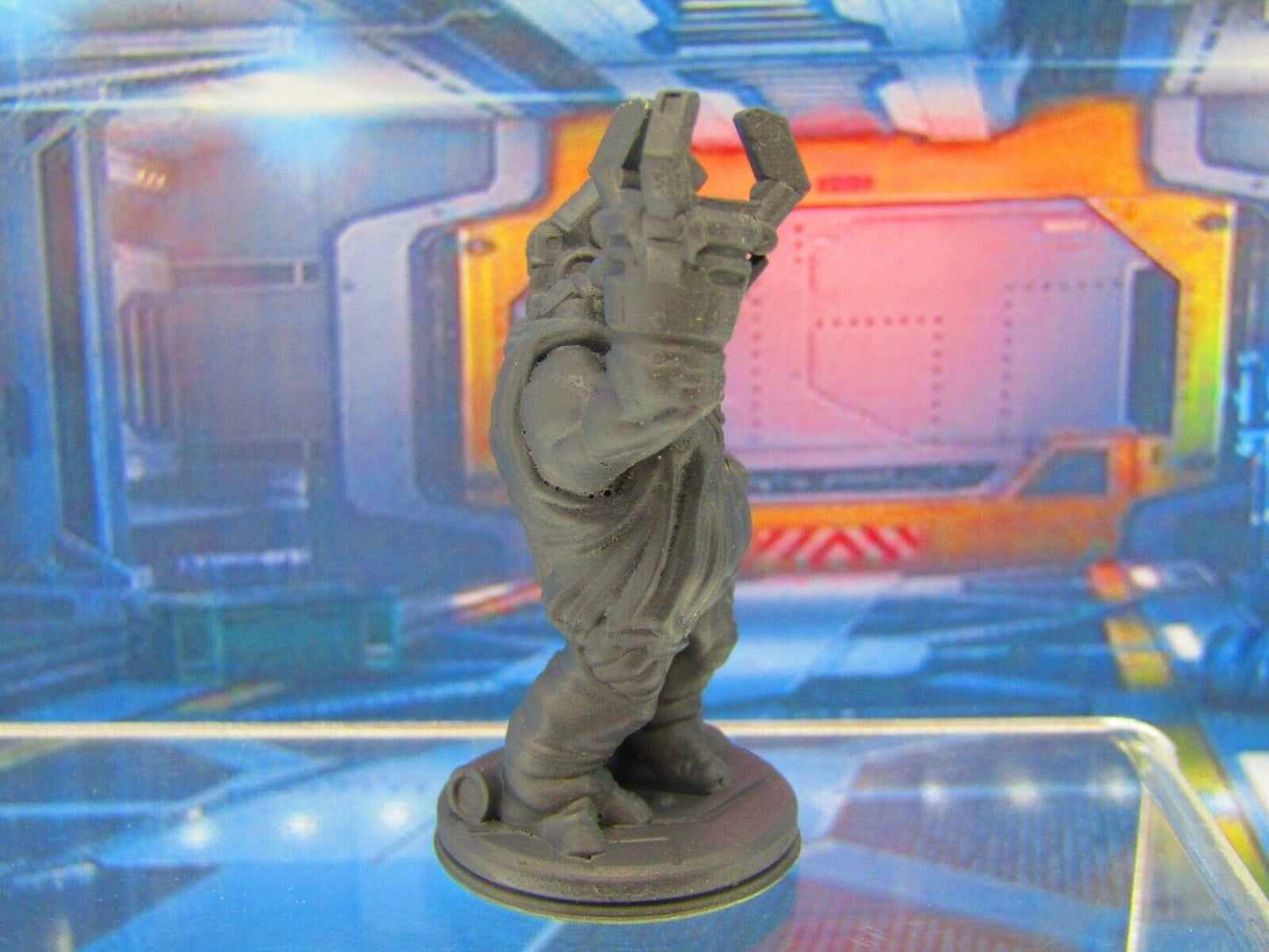 Alien Space Brute Basher Cyborg Muscleman Mini Miniature Figure 3D Printed Model