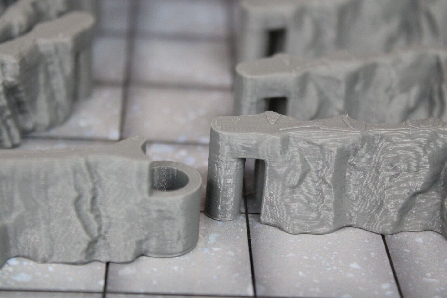 8pc Dry Cavern Dungeonsticks Corner Curves Walls Map Tile Set Scenery D&D