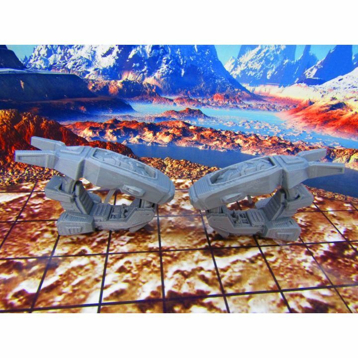 Pair of Single Wheel Bikes ATV Vehicles Terrain Scenery Miniature 3D Printed