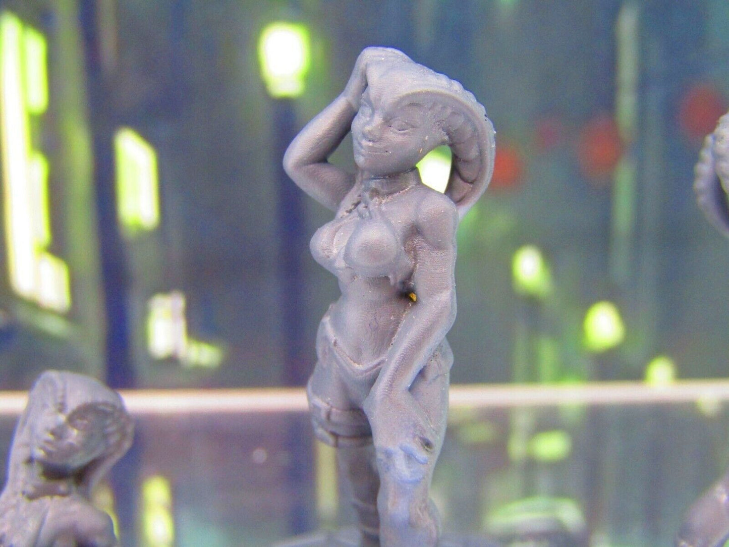 Alien Night Club Dancer Stripper w/ Holograms Mini Miniature Figure 3D Printed