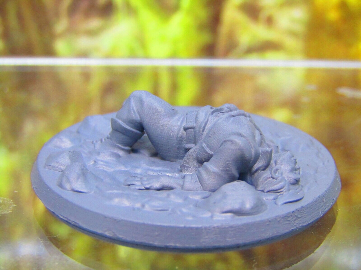 Writhing Sick Adventurer Traveler Townsfolk Miniature Figure 3D Printed Model