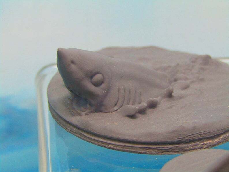 4pc Swimming Sharks Set Mini Miniature Scatter Terrain Scenery 3D Printed Model