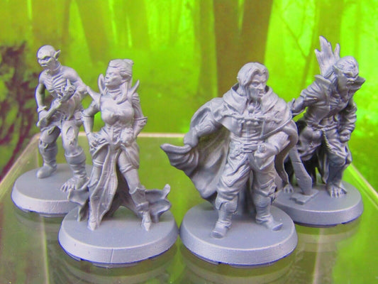 4pc Vampire Royals & Thralls Set Mini Miniatures 3D Printed Resin Model Figure
