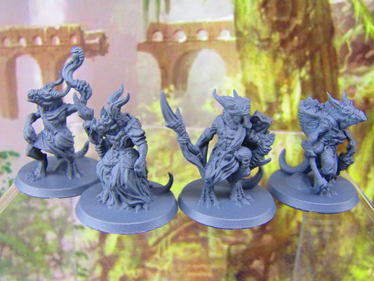 4pc Kobold Set Mini Miniatures 3D Printed Resin Model Figure 28/32mm Scale RPG