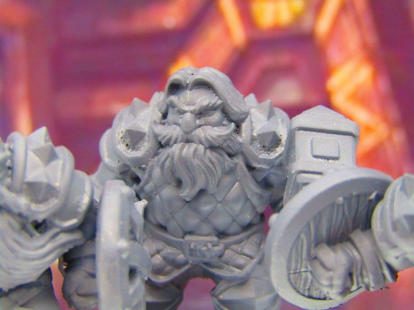 3pc Dwarf Fighter Soldiers w/ Hammers Mini Miniature Figure 3D Printed Model DnD