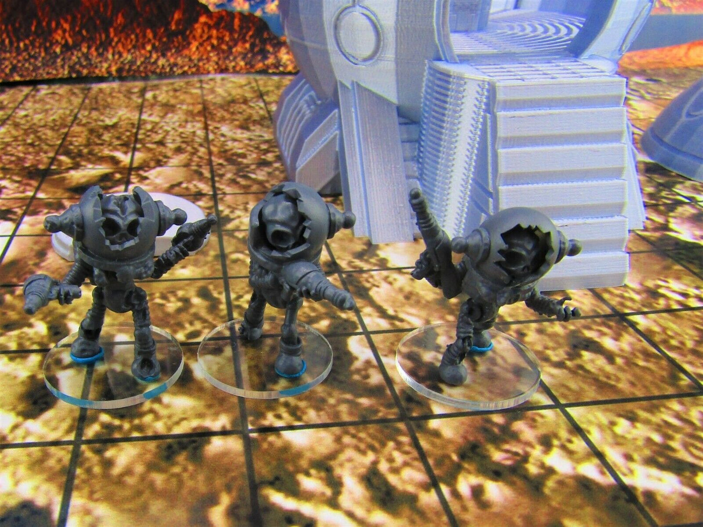 Alien Spaceship & Skeletal Zeta Alien Scatter Terrain Scenery Mini Miniature