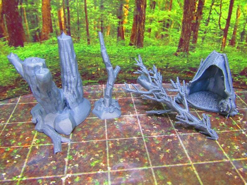 Tree Stand Hunters Tent Blind Scatter Terrain Scenery 3D Printed Figure Model