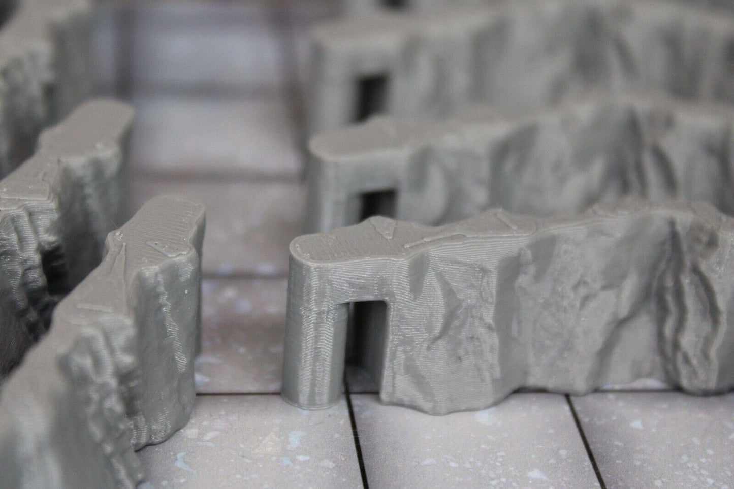 8pc Dry Cavern Dungeonsticks Corner Curves Walls Map Tile Set Scenery D&D