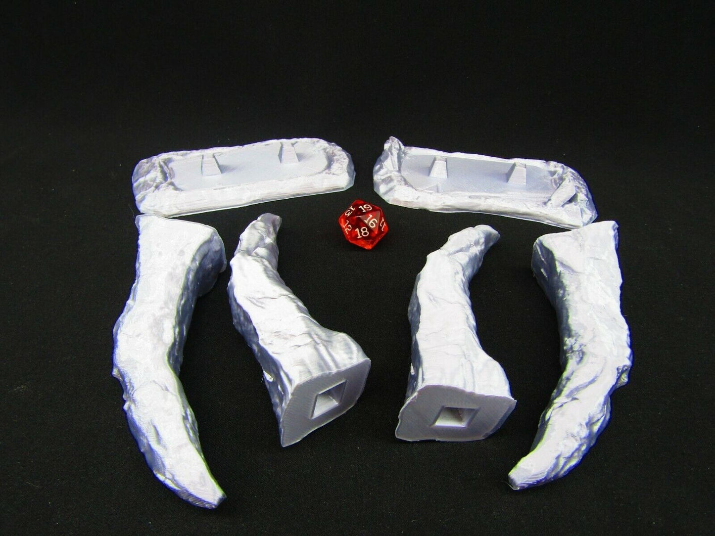 Rocky Spikes Pair Mountainous Scatter Terrain Scenery 3D Printed Mini Miniature