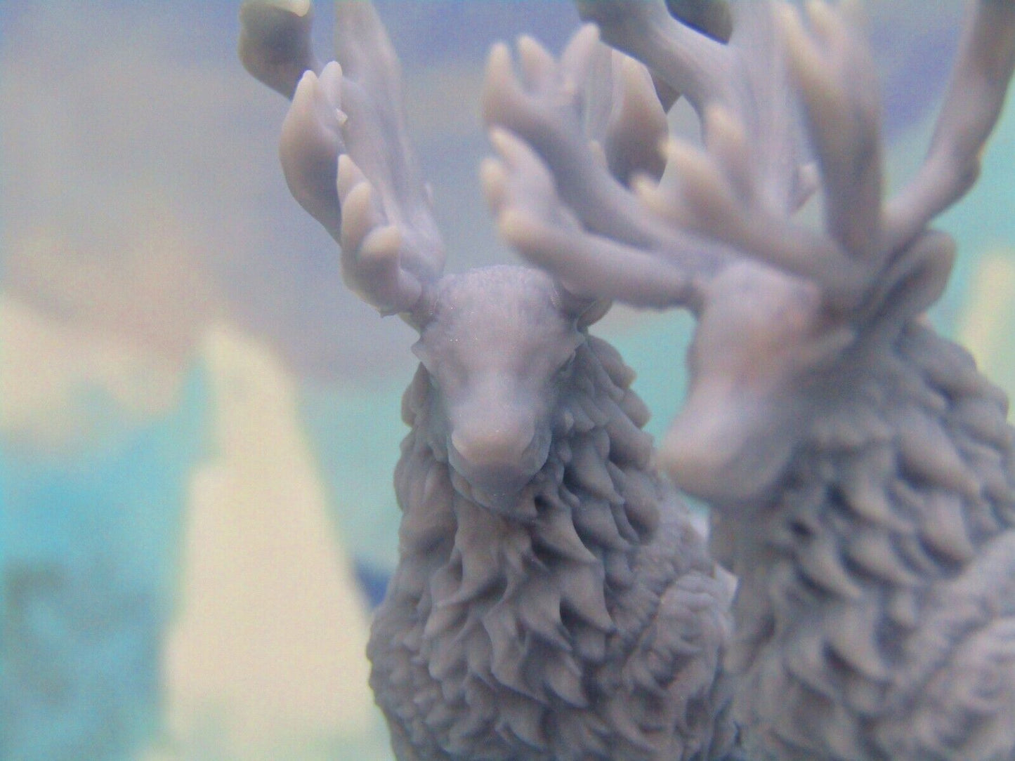 2x Reindeer Caribou Wildlife Miniatures Mini Figure Dungeons & Dragons D&D Model