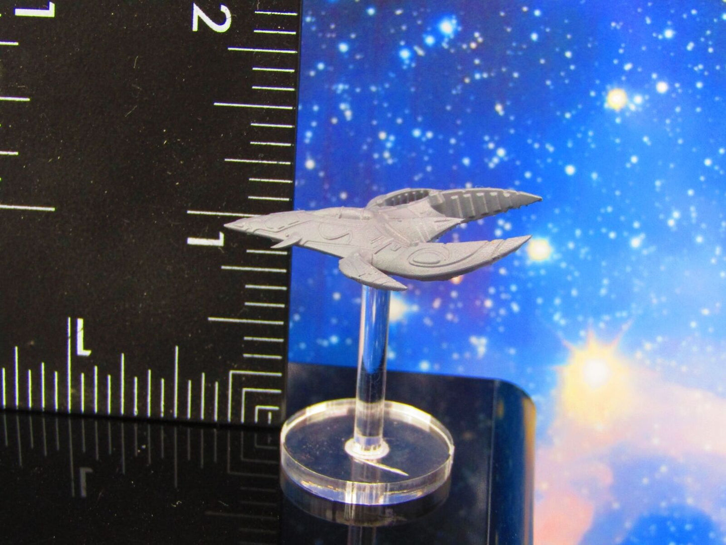 Kshellik Gunship Scout Mass 1 W/ Flight Stand & Rod Astra Nebula Billion Suns