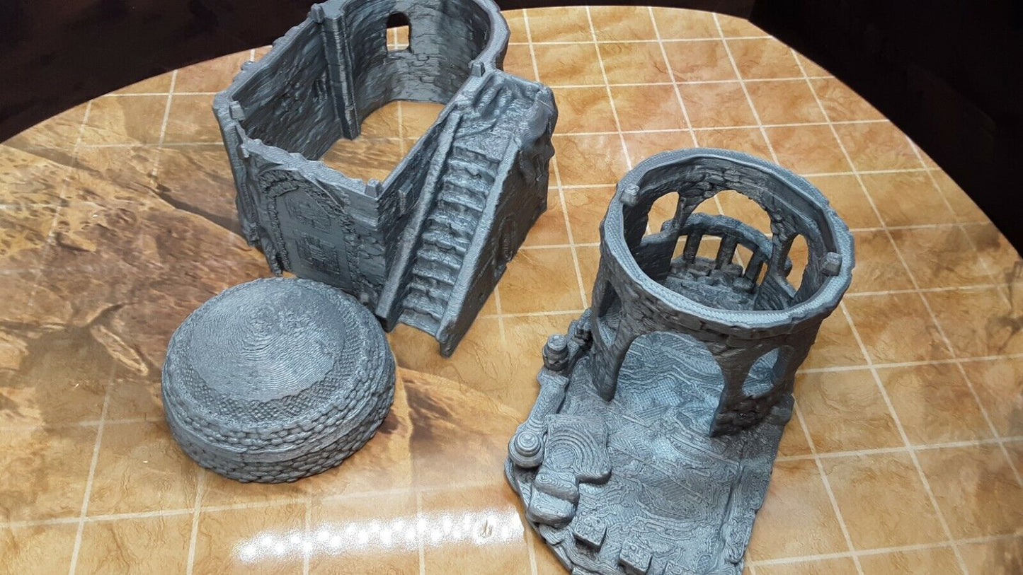2 Floor Arabian Desert Domed Roof House Scatter Terrain Tabletop Scenery