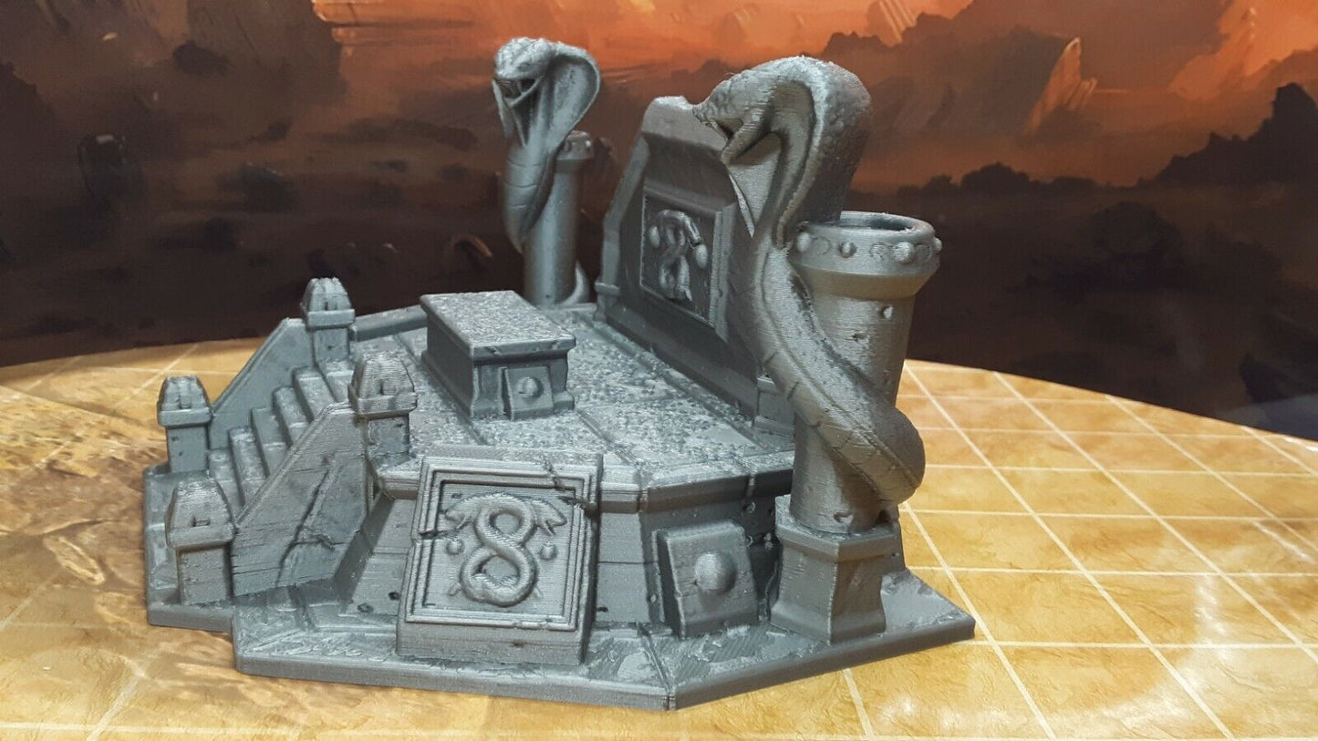 Snake Altar Scatter Terrain Scenery Miniature Tabletop Fantasy Games