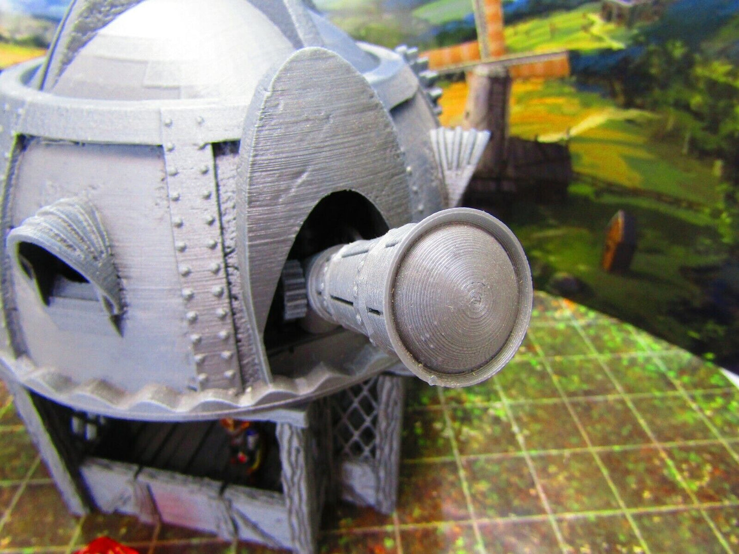 Large Lookout Tower Telescope Observatory atop Belltower Scatter Terrain Scenery