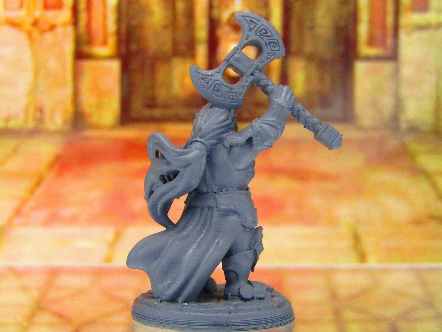 Rilonaa Ironmind Female Captain Warrior Dwarf Mini Miniature 3D Printed Model