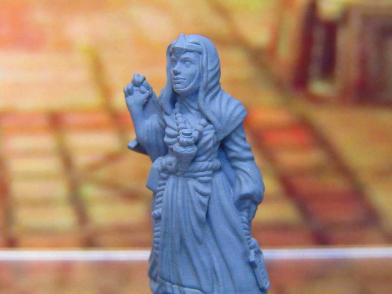 Young Female Nun Vestal Sister Holy Order of Ash Mini Miniature 3D Printed Model