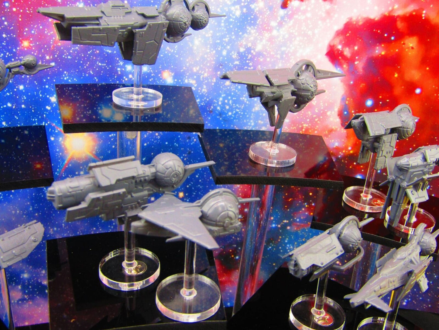 16pc Merconian Full Set W/ Flight Stands & Rods Astra Nebula Billion Suns