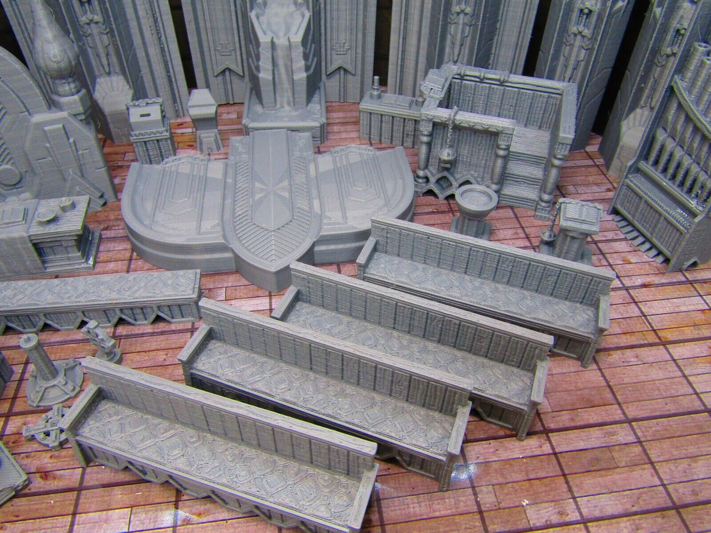26pc Church Monastery Cathedral Set Scatter Terrain Scenery Tabletop Gaming