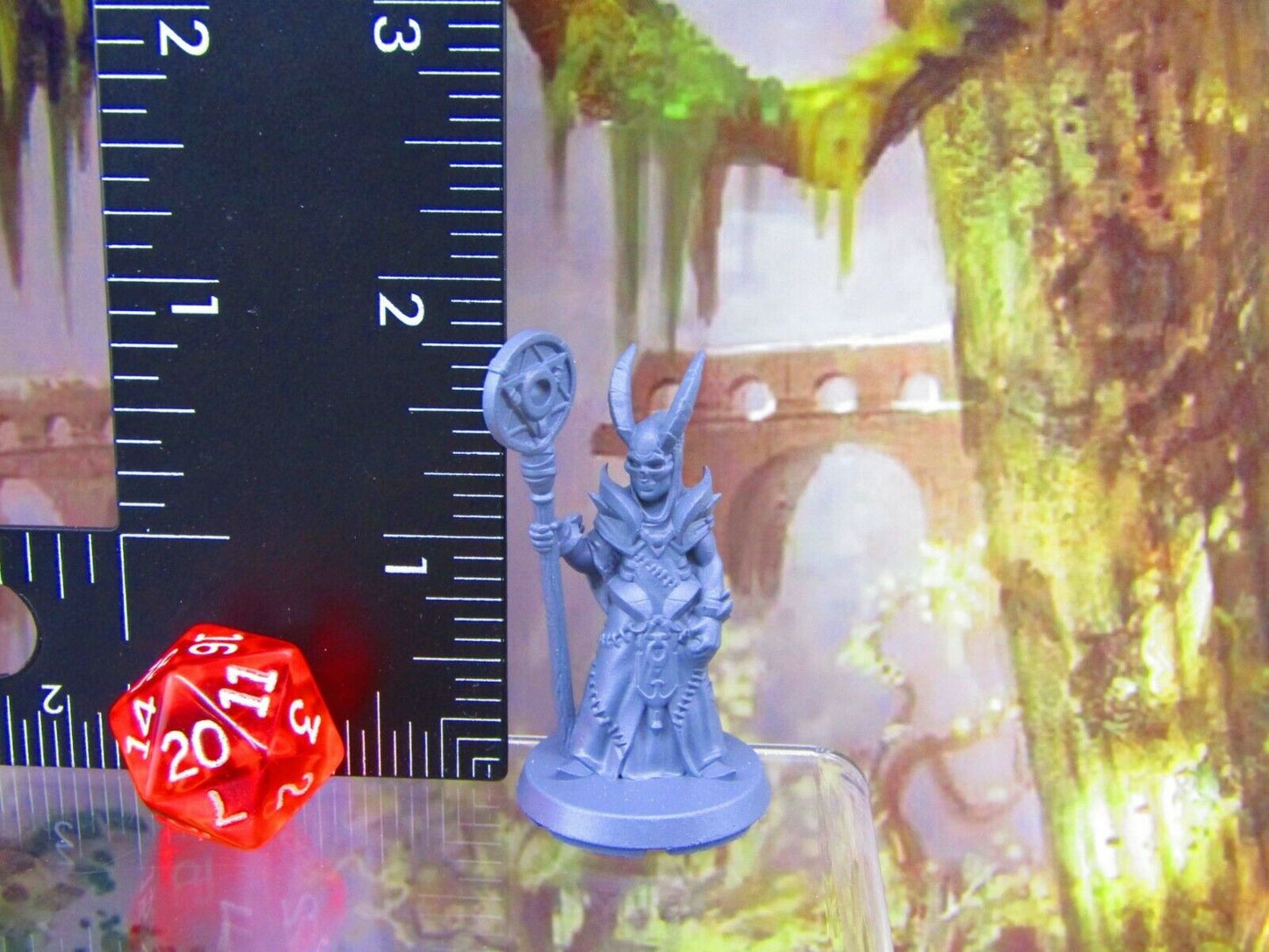 Skull Faced Cultist Zealot Leader Mini Miniatures 3D Printed Resin Model Figure