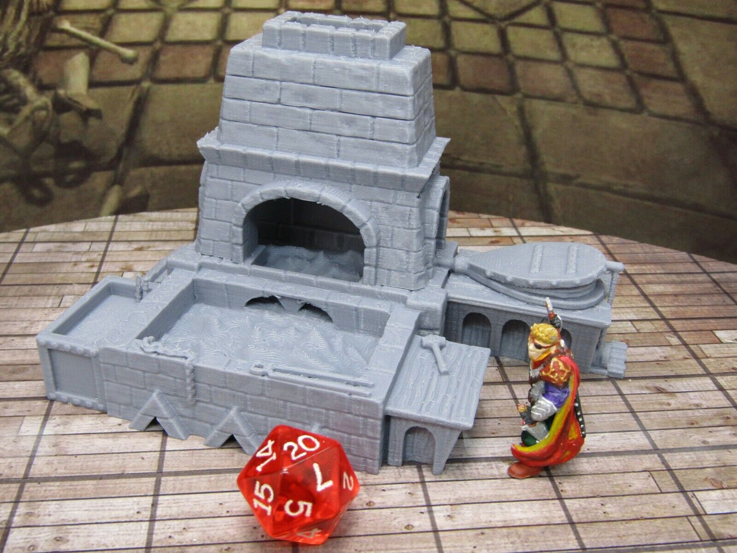 Large Blacksmith's Forge Furnace Set Miniature Scenery Terrain 3D Printed Model