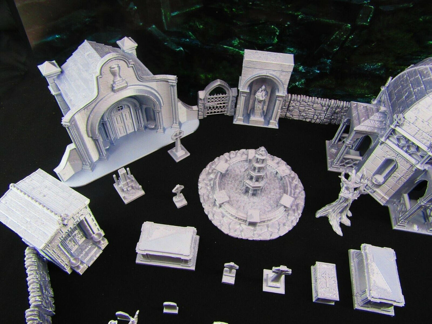 73pc Large Cemetery Graveyard Tomb Grave Set Scatter Terrain Scenery Tabletop